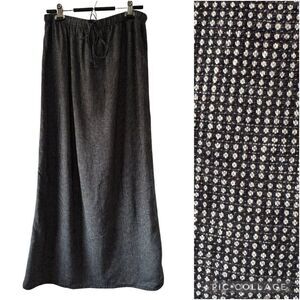 Hot Cotton By Marc Ware Women’s XL Houndstooth Maxi Skirt Linen Cotton Blend